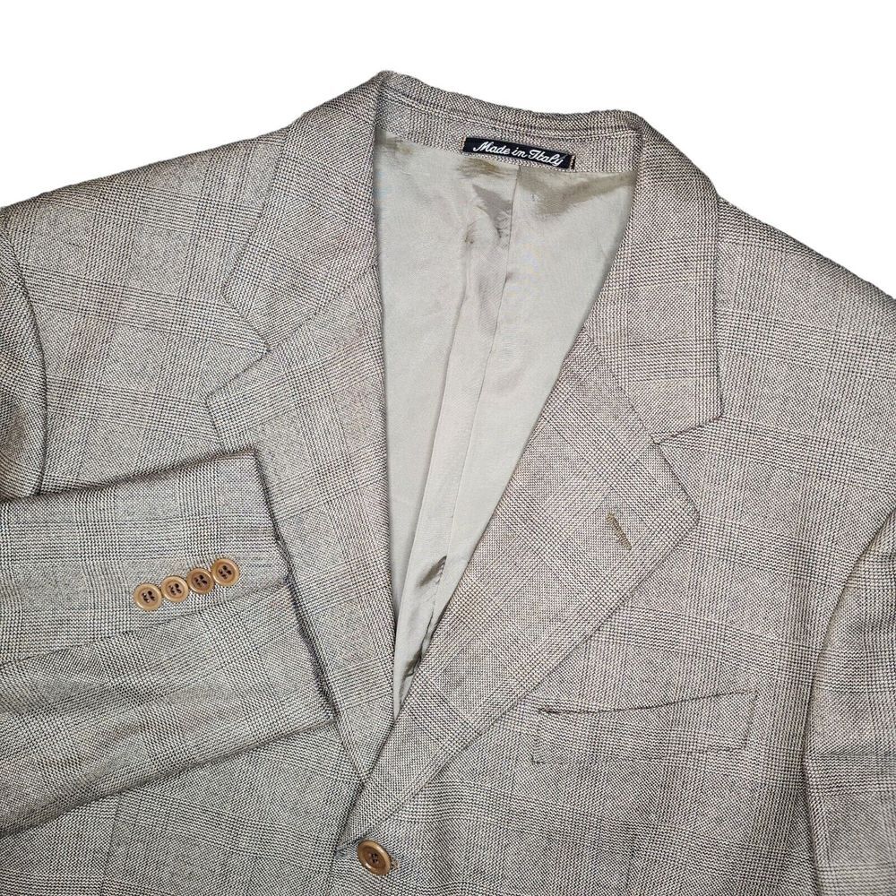 Valentino Men's 42R Brandy Glen Plaid Silk Wool 3 Button Blazer Sport Coat Italy
